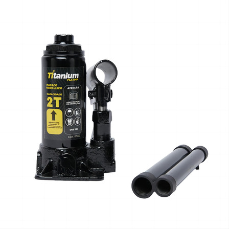Macaco Hidraulico Tipo Garrafa 02 Tonelada Titanium Platina Macaco Hidraulico Tipo Garrafa 02 Tonelada Titanium Platina