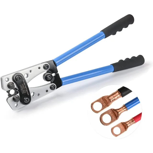 Prensa Terminales Tipo Ojo 1/0 A 8 Awg Cable Conector