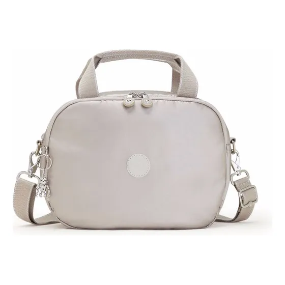 Frasqueira Kipling Palmbeach Prata Metallic Glow