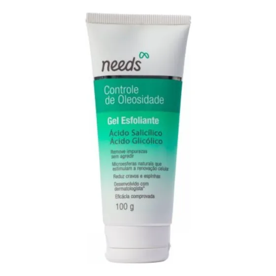 Gel Esfoliante Facial Needs Controle De Oleosidade 100g Tipo De Pele Todo Tipo De Pele