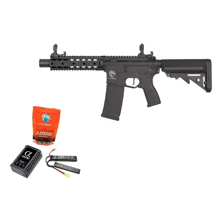 Rifle De Airsoft Leviathan Arms® Cqb Suppressed 2g Pro Pack Color Negro