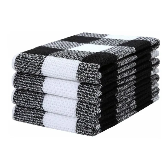 Toalla Cocina % Algodon Cuadro Super Suave Absorbente