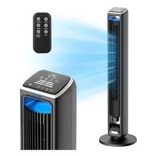 Ventilador Torre Inteligente Com Temporizador E Aromaterapia 127v Preto Com 3 Velocidades De Vento, A Oscilação De 70°, Design Sem Lùminas, Com Temporizador Embutido Ventilador Torre Inteligente Com Temporizador E Aromaterapia 127v Preto Com 3 Velocidades De Vento, A Oscilação De 70°, Design Sem Lùminas, Com Temporizador Embutido
