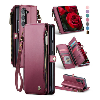 Funda Tipo Cartera Para Samsung Galaxy Z Fold 6, Color Rojo Vino Funda Tipo Cartera Para Samsung Galaxy Z Fold 6, Color Rojo Vino