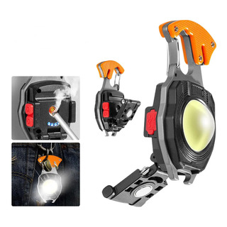 Mini Lanterna Potente Cob Mosquetão 6 Tipos Leds Alto Brilho Mini Lanterna Potente Cob Mosquetão 6 Tipos Leds Alto Brilho