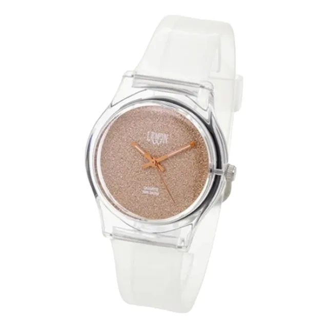 Reloj Mujer Lemon L1549 Malla Silicona Fondo Gliter Rose