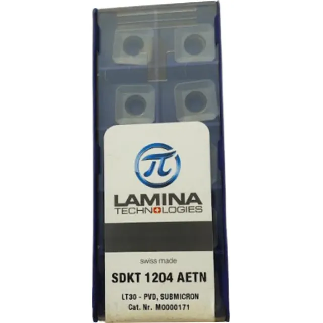 10 Unid - Inserto Pastilha Sdkt 1204 Aetn Lt30 Lamina