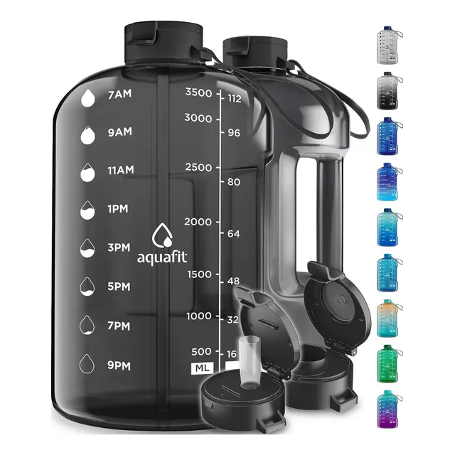 Aquafit Botella De Agua De 1 Galon Con Marcador De Tiempo Bo