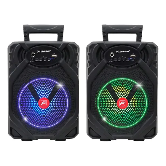 Juego De Bafles Amplificado 6.5 Fussion Color Negro