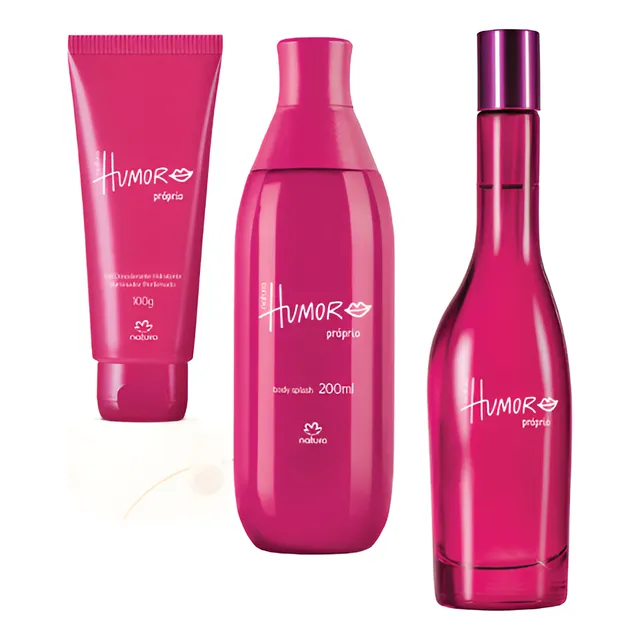 Set X3 Humor Proprio Colonia+body Splash+crema Natura