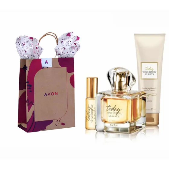 Set X3 Today Avon | Perfume 50ml, Mini Perfume 15ml Y Crema