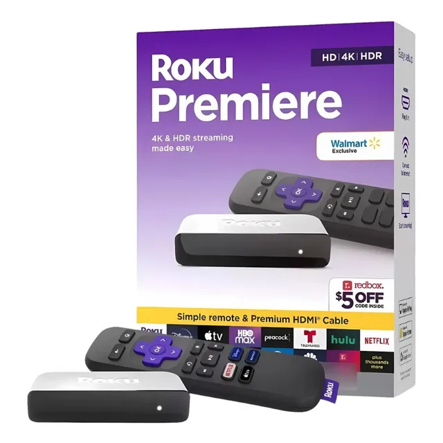 Convertidor Roku Premiere 4k Hdr Streaming + Control Remoto