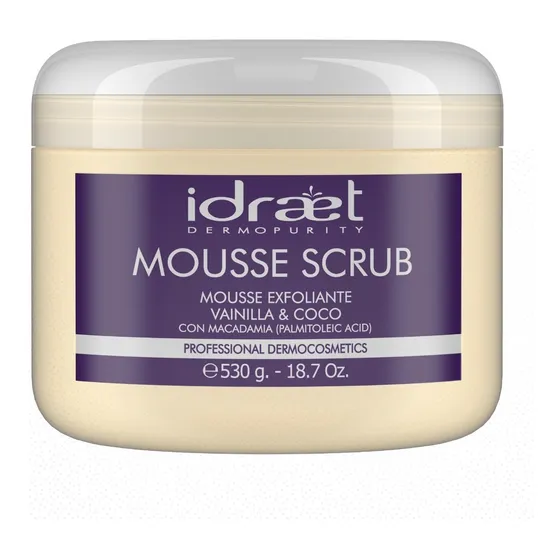Exfoliante Vainilla Y Coco Mousse Scrub Idraet Rostro Cuerpo