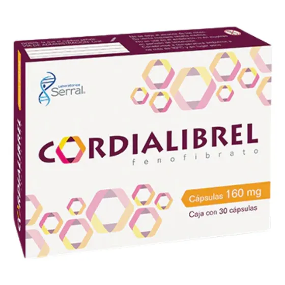 Fenofibrato 160 Mg Cordialibrel Caja Con 30 Cápsulas