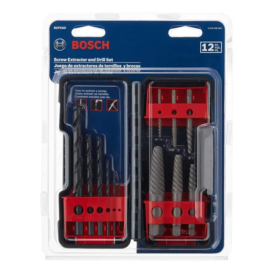 Juego De Extractores De Tornillos Y Brocas Bosch Bspe6d 12 P