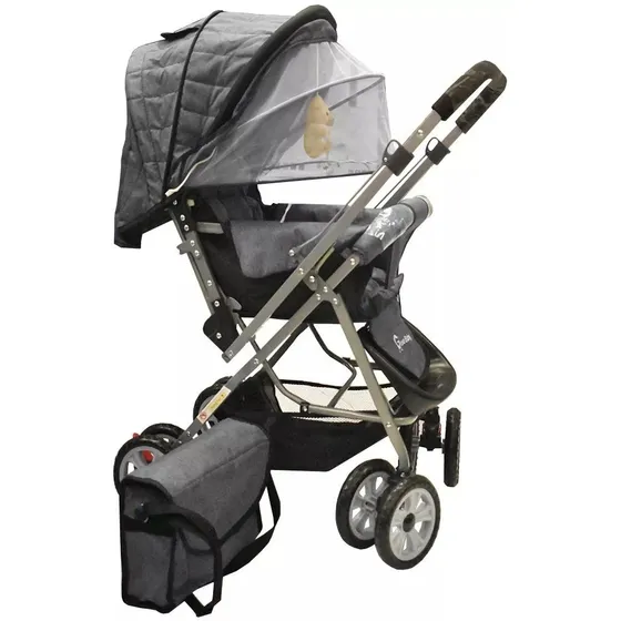 Coche Para Bebe + Ropón+pañalera+ Toldillo+osito