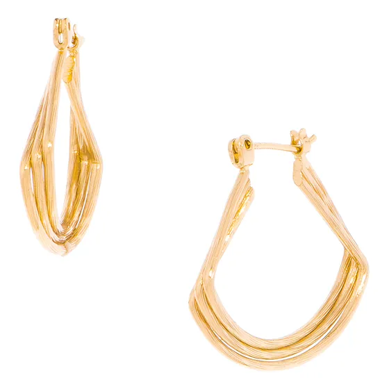 Aretes Mexicanos Arracadas Modernas Ligeras Doradas Oro Nice