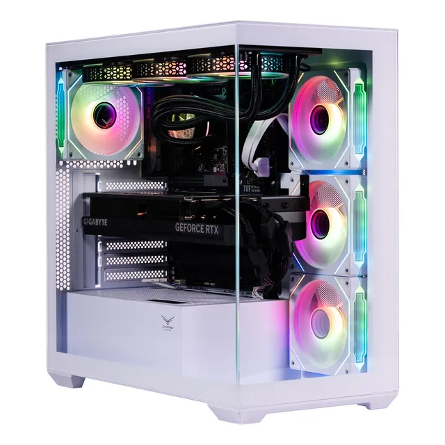 Gabinete Naceb Na-0637b, Midi-tower 4 Ventiladores Blanco