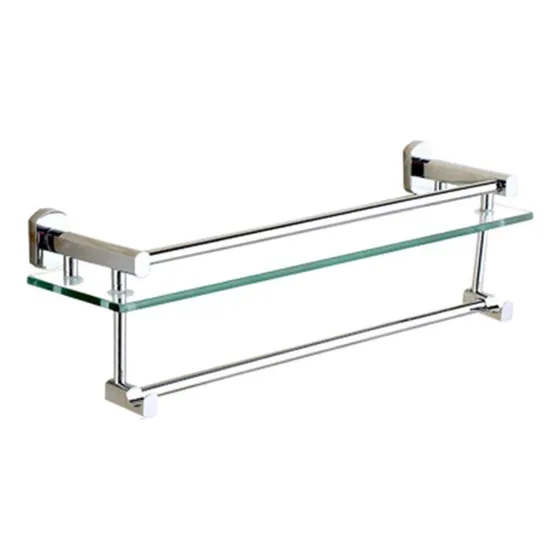Estante Baño Nesho Vidrio Para Templado Rectangular 1 Nivel