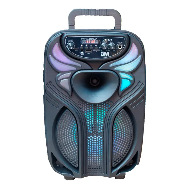 Bocina Portátil Dm-870, 8 , Micrófono, Control Rem. Usb, Sd.