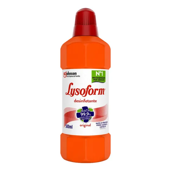 Desinfetante Lysoform Líquido Original Limpeza Pesada e Eficiente 500ml