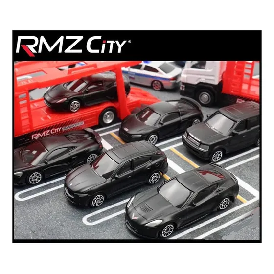 Carritos Juguete Rmz City  1/64 Negros Chevrolet Toyota Ford