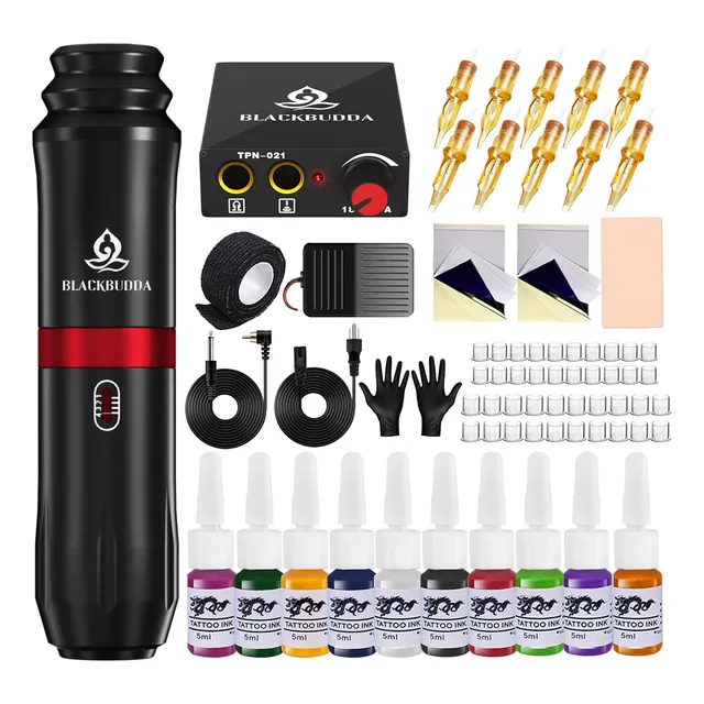 Tattoo Gun, Blackbudda Tattoo Kit Para Principiantes 29fd6