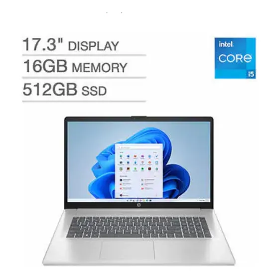 Laptop Hp Intel I5 16gb Ram 512gb Ssd 17.3 Ultima Generacion