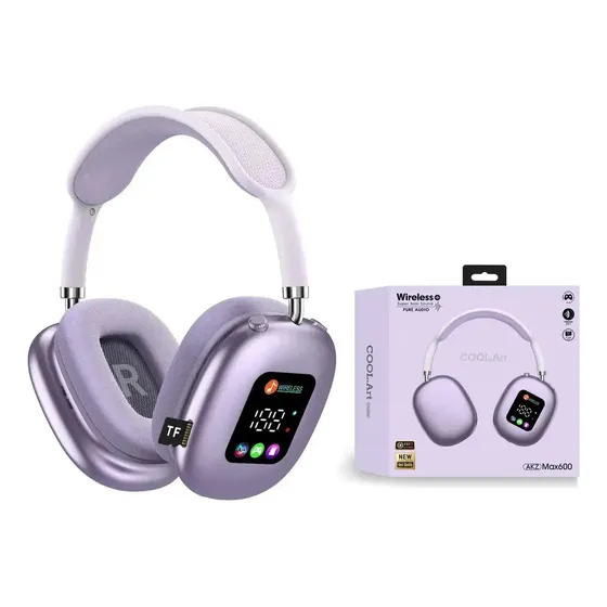 Auriculares Over-Ear M Casa Inalámbricos con Cancelación de Ruido y Micrófono Violeta