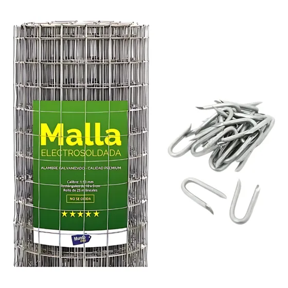 Tejido Malla Electrosoldada Galvanizada Rollo 1.80m X 25 Mt