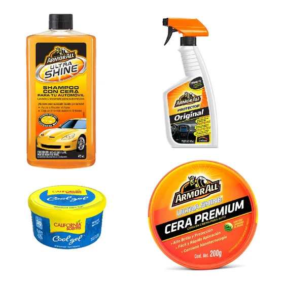 Combo Coche Shampoo + Protector + Cera Para Exterior Coche