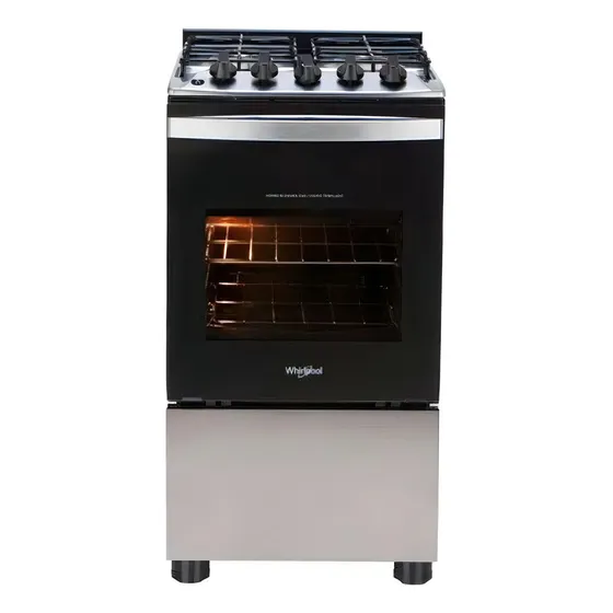Cocina Whirlpool 4 Quemadores Gas Wfo4nbr Color Acero Inox