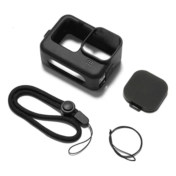 Funda Silicona + Protector Para Gopro Hero 9/10/11/12 Black