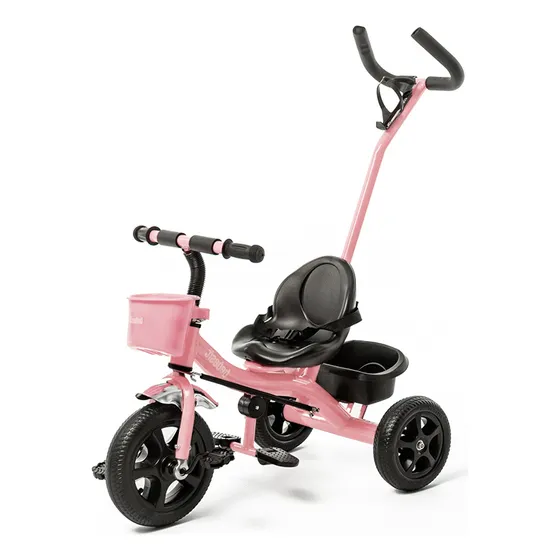 Triciclo Con Manija & Canasto Rosa Sl 1701 - Bebesit