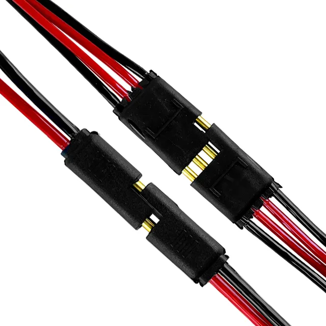 Kit 2 Chicote Conector 2 E 4 Vias 4mm Falante Farol Milha