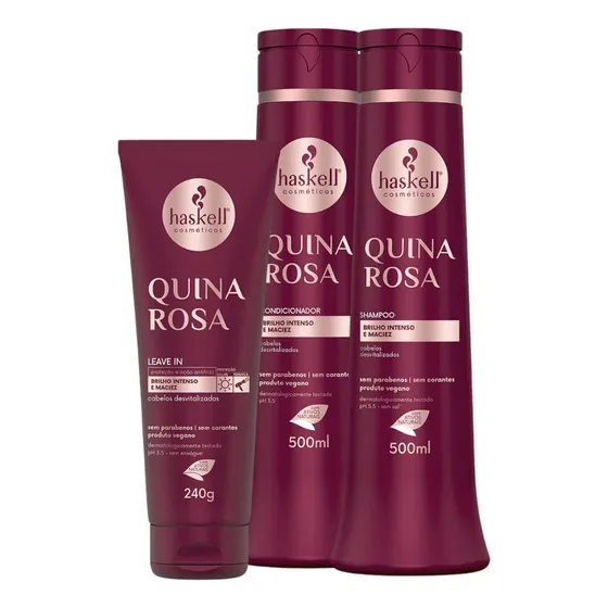Quina Rosa Haskell Shampoo E Condicionador 500ml + Leave In