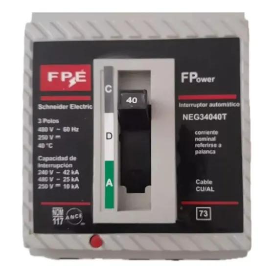 Interruptor Termomagnetico Neg34040t Federal Pacific 40 Amp.