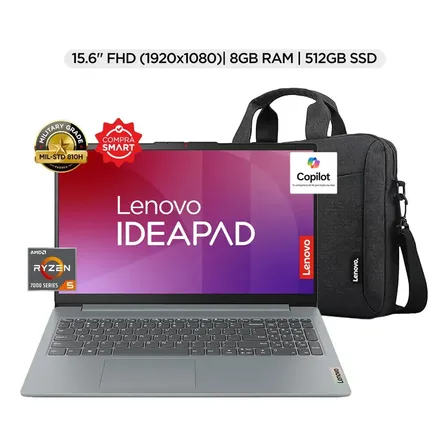 Laptop Ideapad Slim 3 Ryzen 5 7520u 8gb 512gb Ssd Color Gris Lenovo