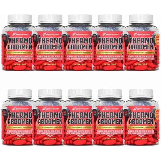 Kit 10x Thermo Abdomen - 60 Tabletes - Bodyaction