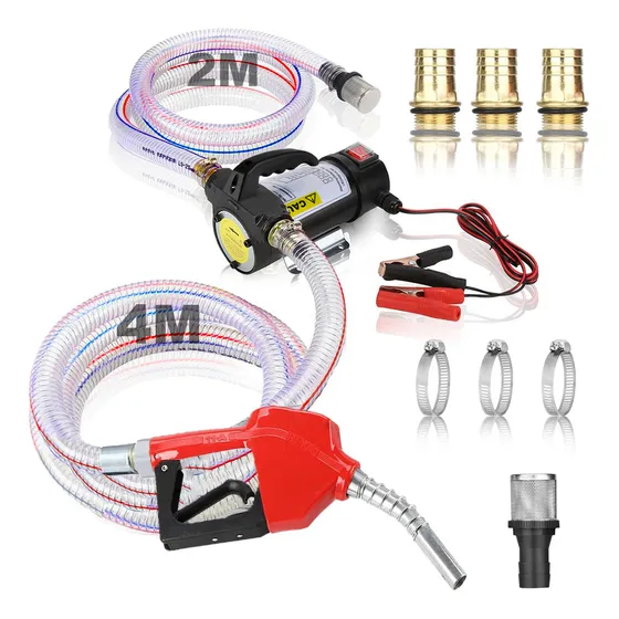 Kit De Bomba De Diésel Pistola Y Mangueras Bomba Transferencia Para Combustible Diesel Aceite 12V 50/60 Hz