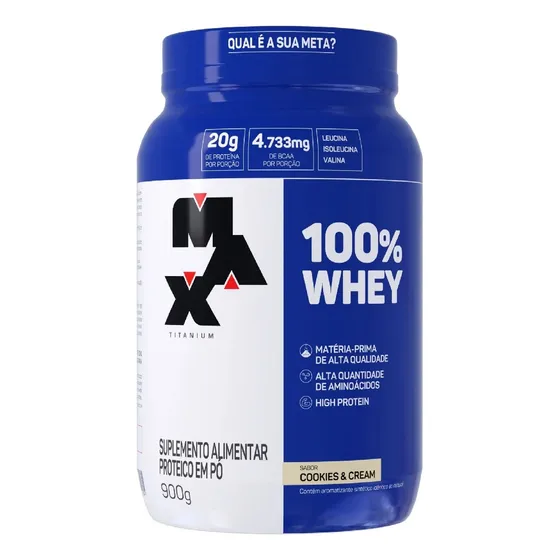 Whey 100% Concentrado 900g Max Titanium