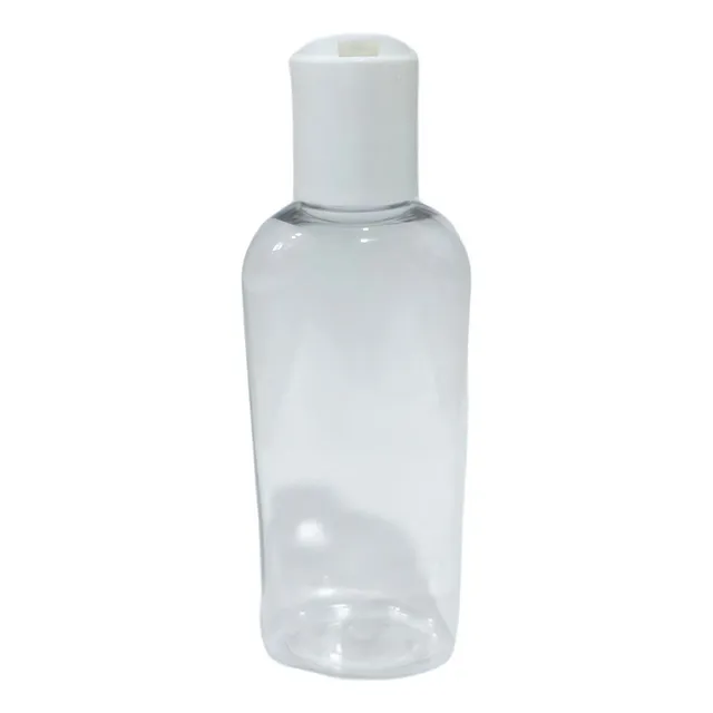 100 Envase Transparente Plastico Pet 60 Ml Oval Tapa Disktop