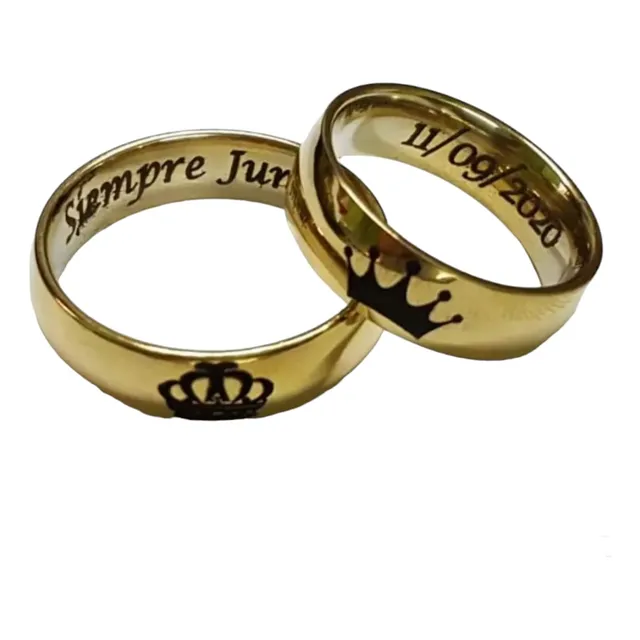 Anillo De Compromiso Y Alianzas Económicos Acero Quirurj