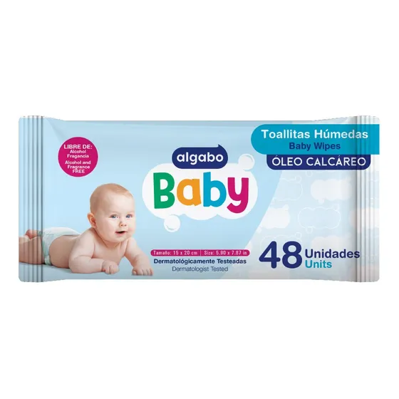 Toallitas Con Óleo Calcáreo 48u Algabo