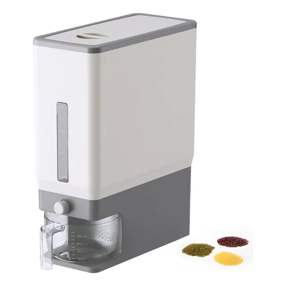 Dispensador De Arroz Lifewit De 25 Libras, Recipiente De Alm Color Light Gray