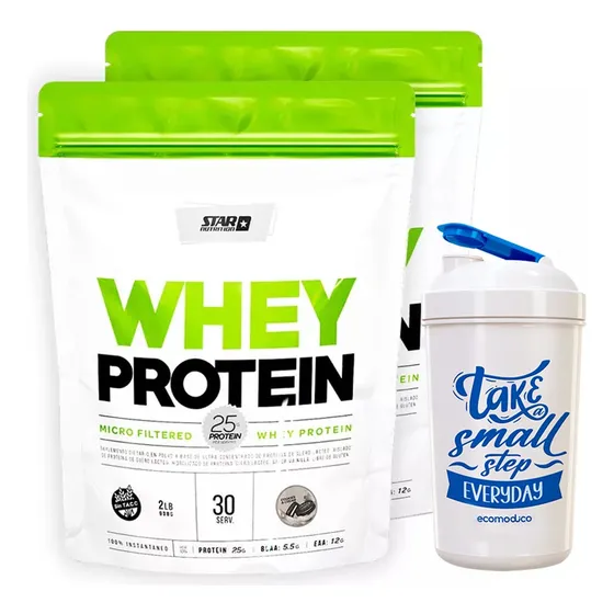 Star Nutrition Combo Whey Protein Cookies X2 Unidades + Vaso