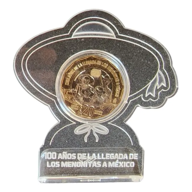 Pedestal Para Moneda De 20 Pesos Llegada De Los Menonitas