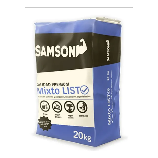 Saco Cemento Mixto Listo 20 Kg Para Frisos Y Revestimientos