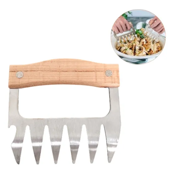 Desmenuzador Garra Oso Carne Verduras Cocina Acero Inox