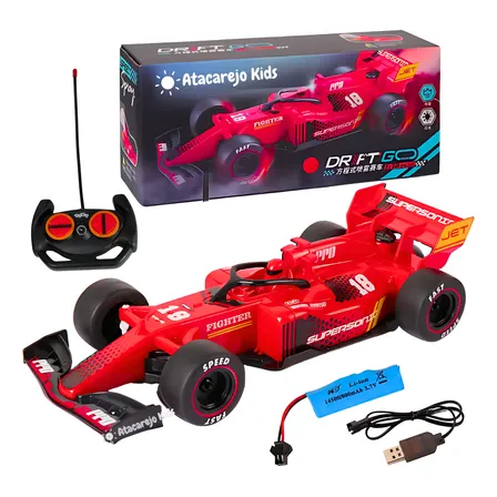 Carrinho Formula 1 Controle Remoto Recarregável Vermelho